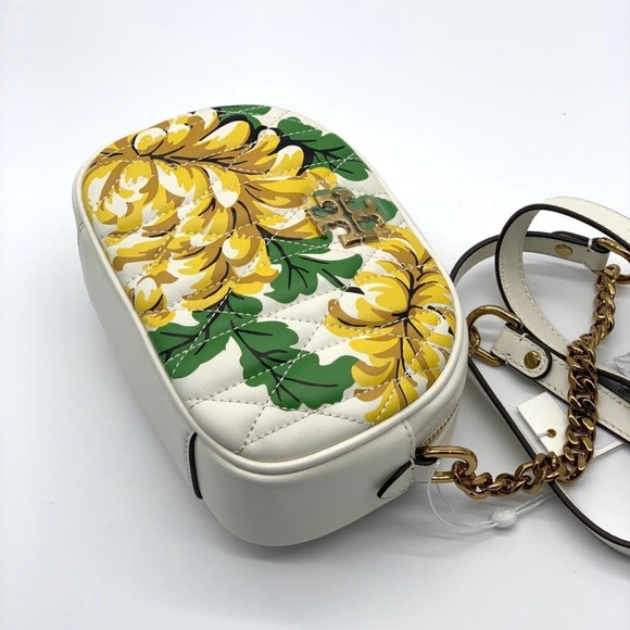Tory Burch KIRA CHEVRON  FLORAL CAMERA BAG - Picture 3 of 10